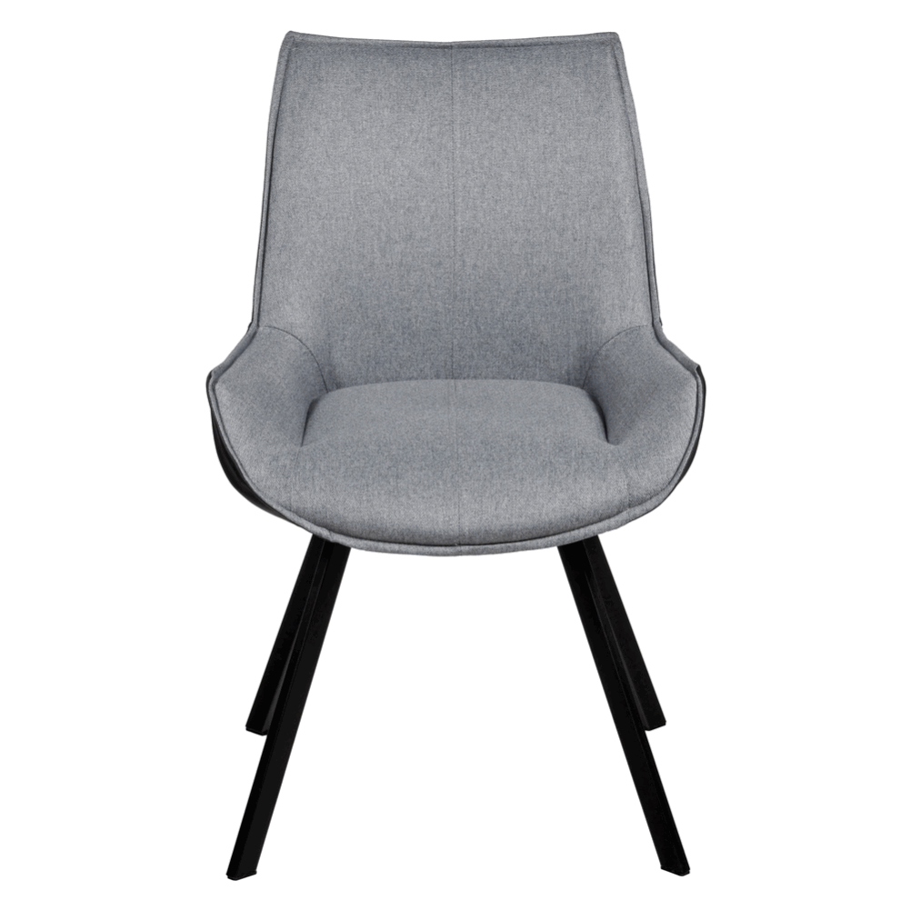 Стул Софт, серо-голубой с чёрными ножками, рогожка | Replace