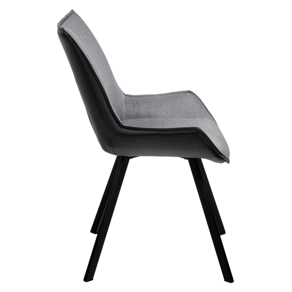 Стул Софт, серо-голубой с чёрными ножками, рогожка | Replace