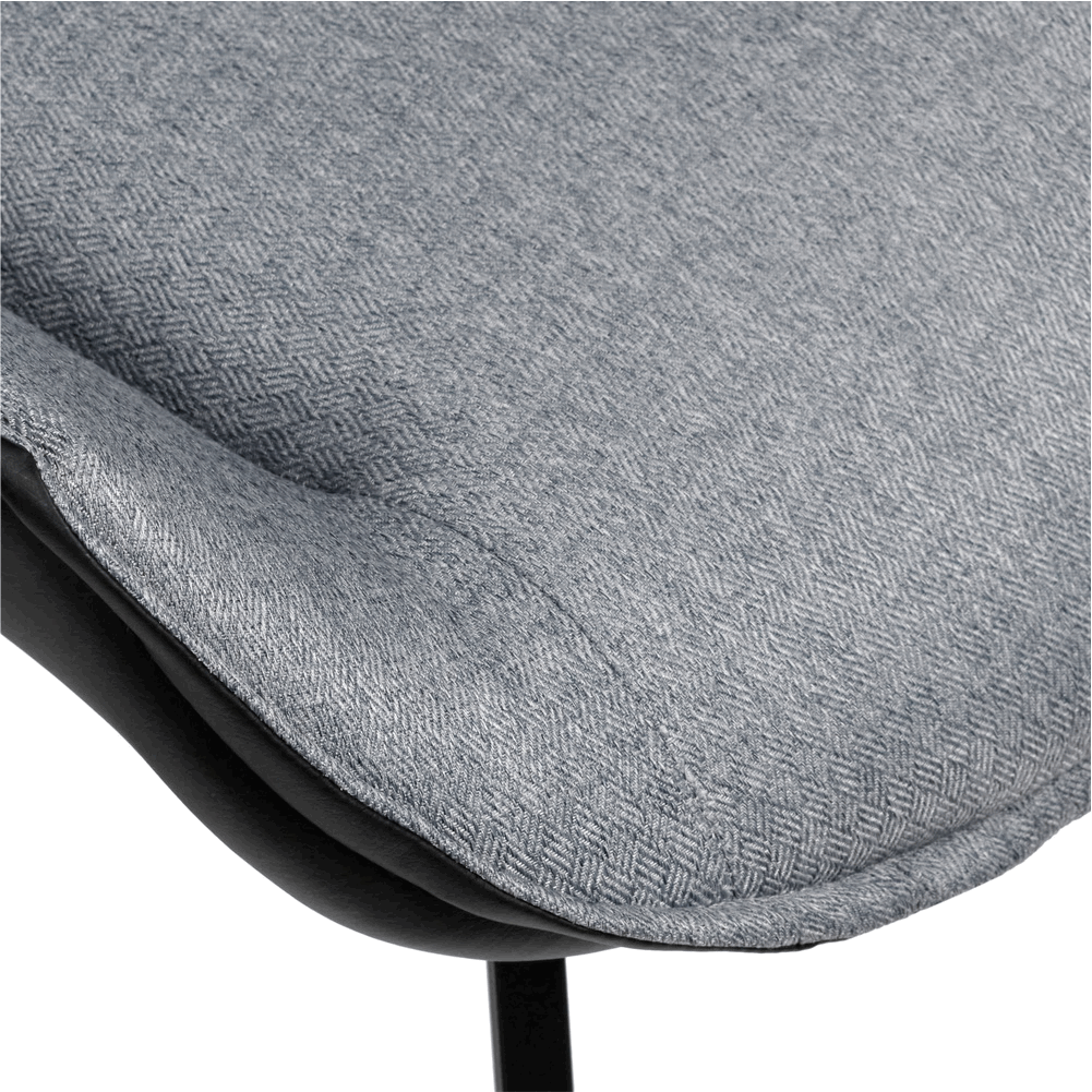 Стул Софт, серо-голубой с чёрными ножками, рогожка | Replace